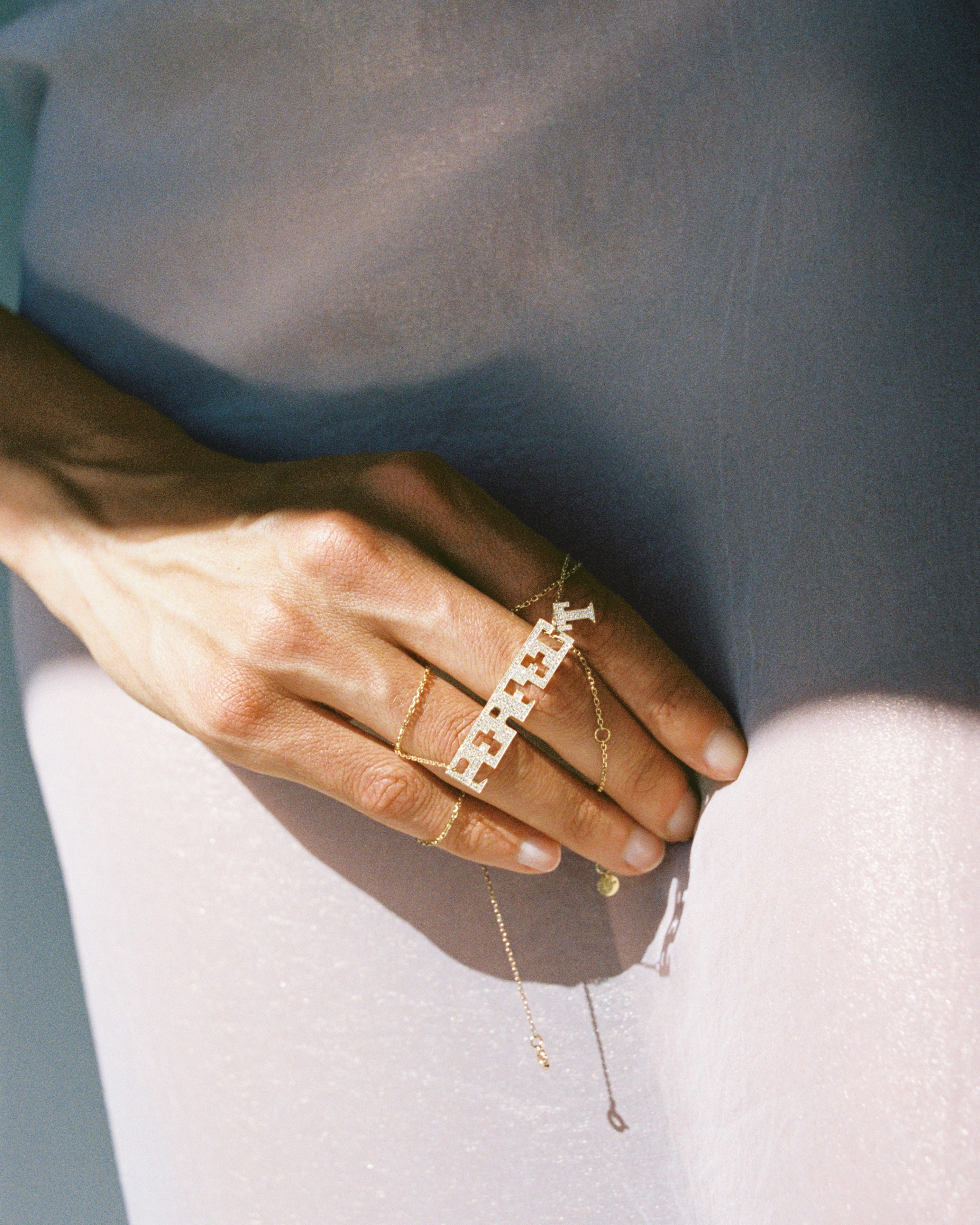 P.E.R.F.E.C.T Yellow Gold Full Diamond Necklace