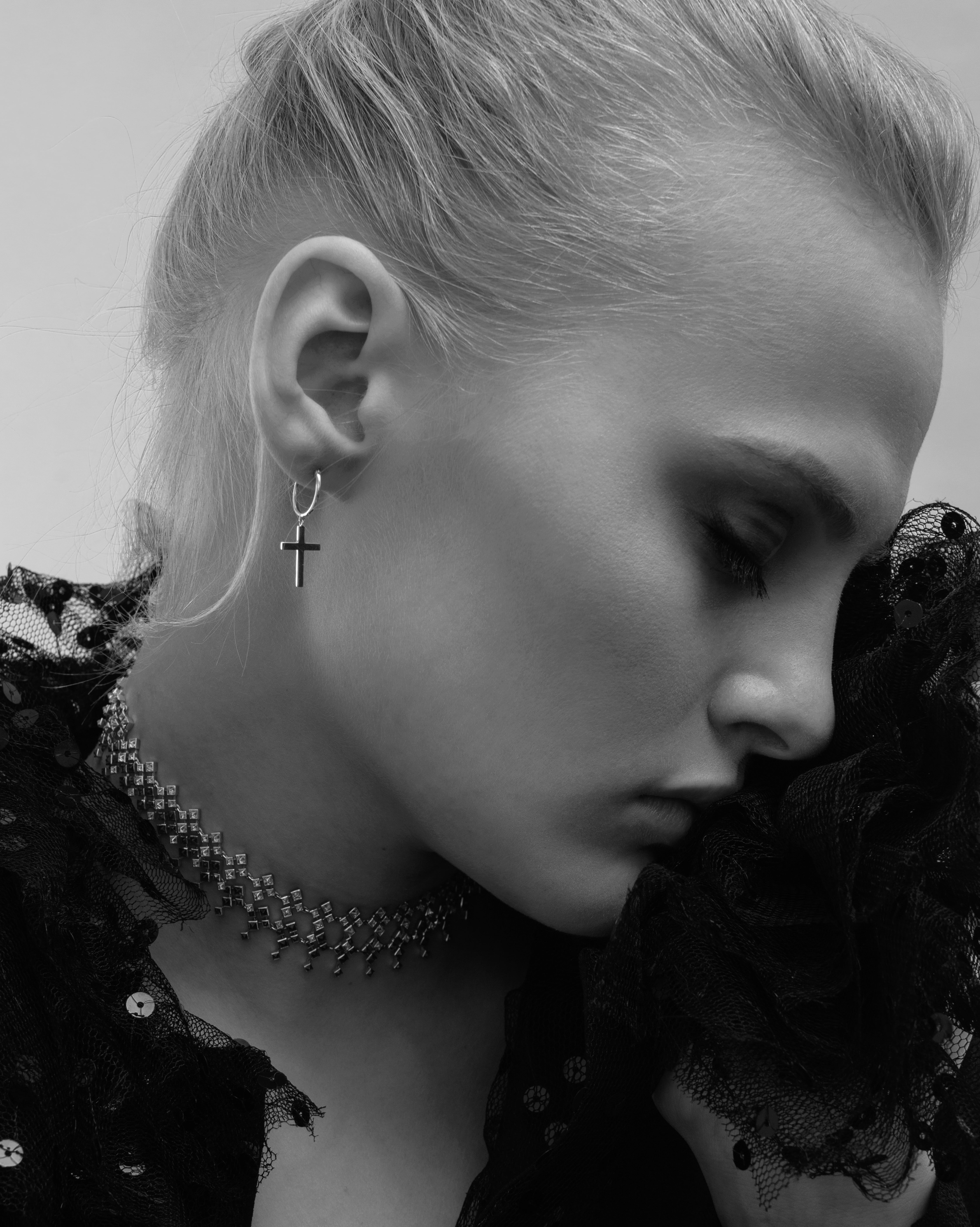 Dangling Cross Earrings