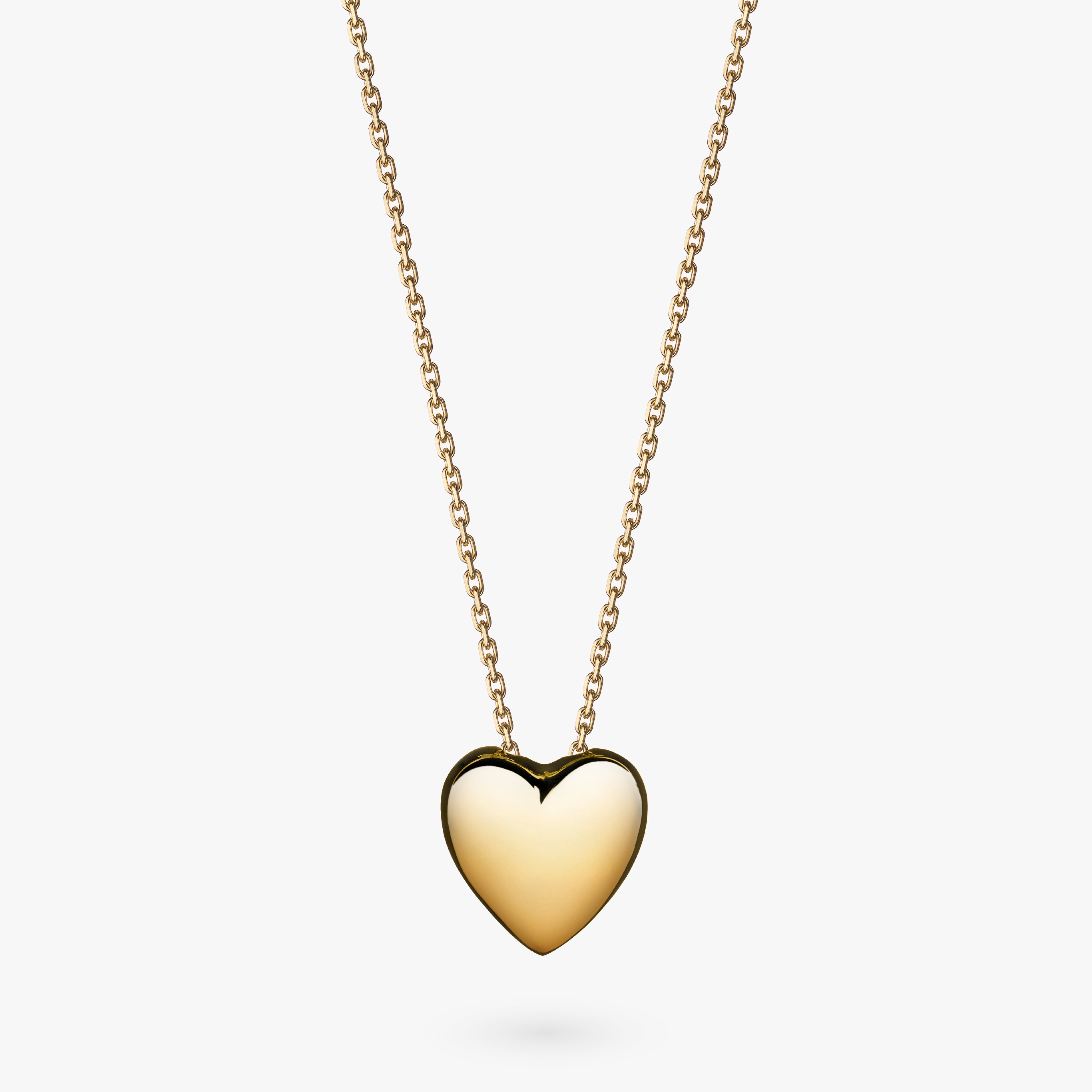 Big gold heart necklace