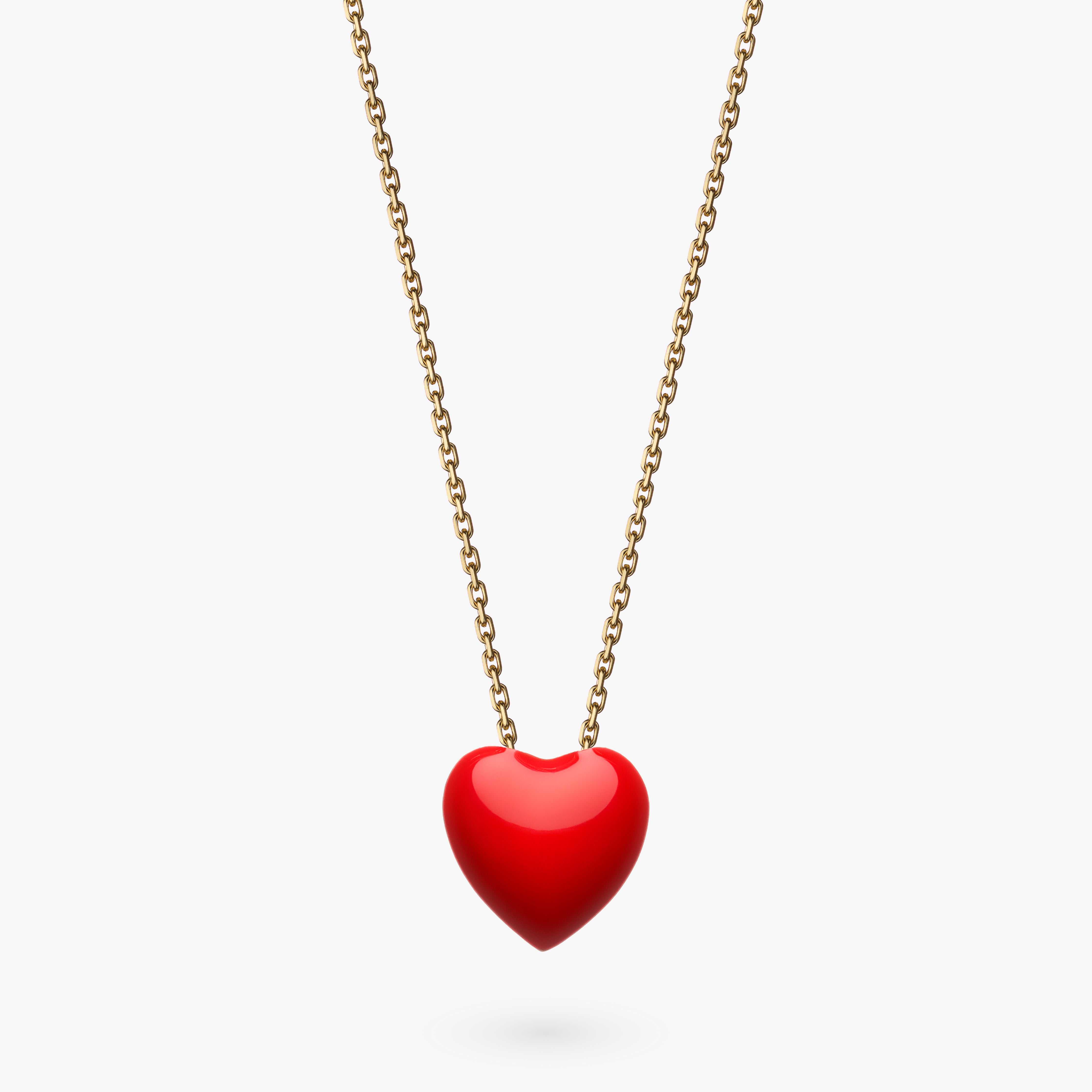 Big red heart necklace