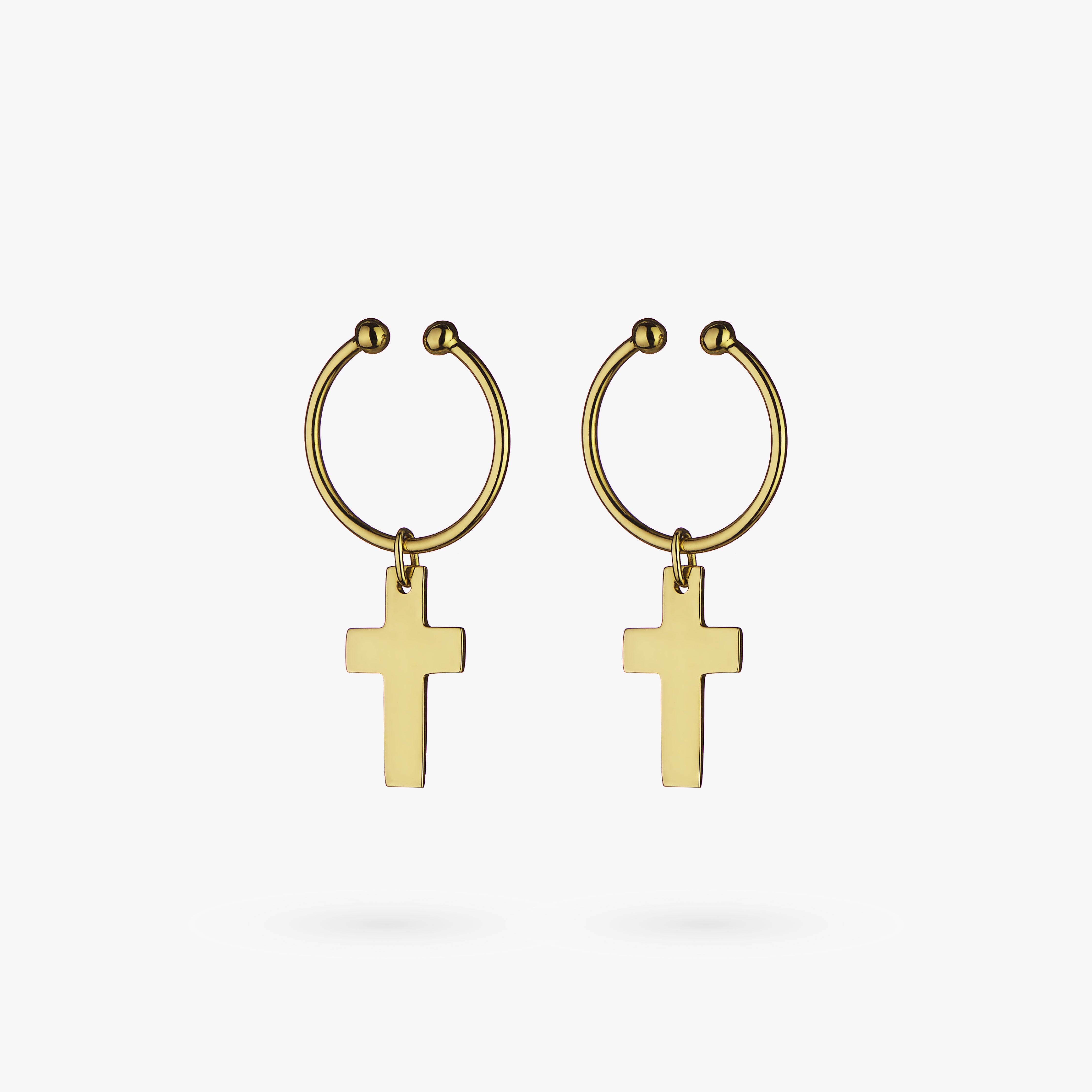 Yellow Gold Cuff Earrings