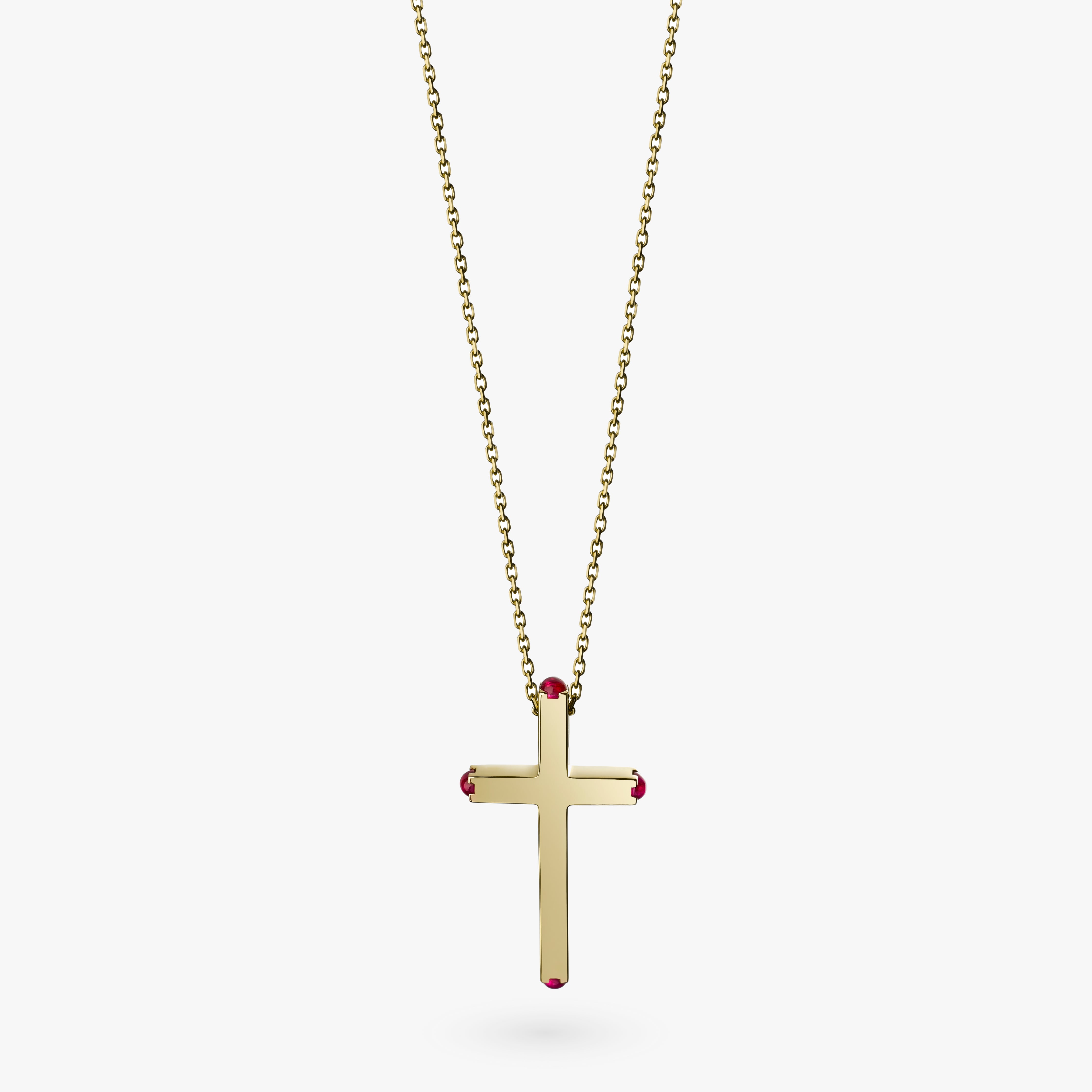 Gold Cross With Rubies