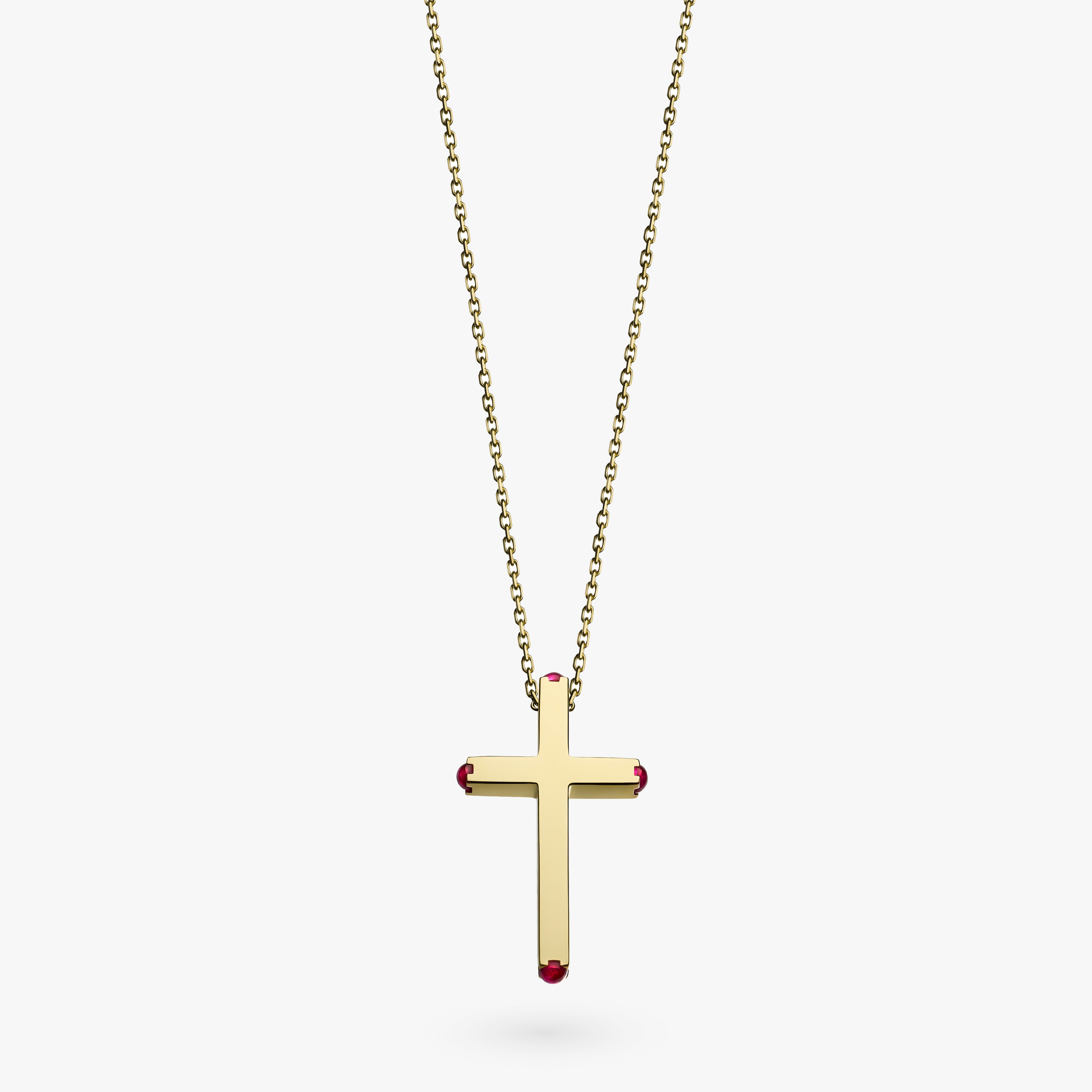 Gold Cross With Rubies