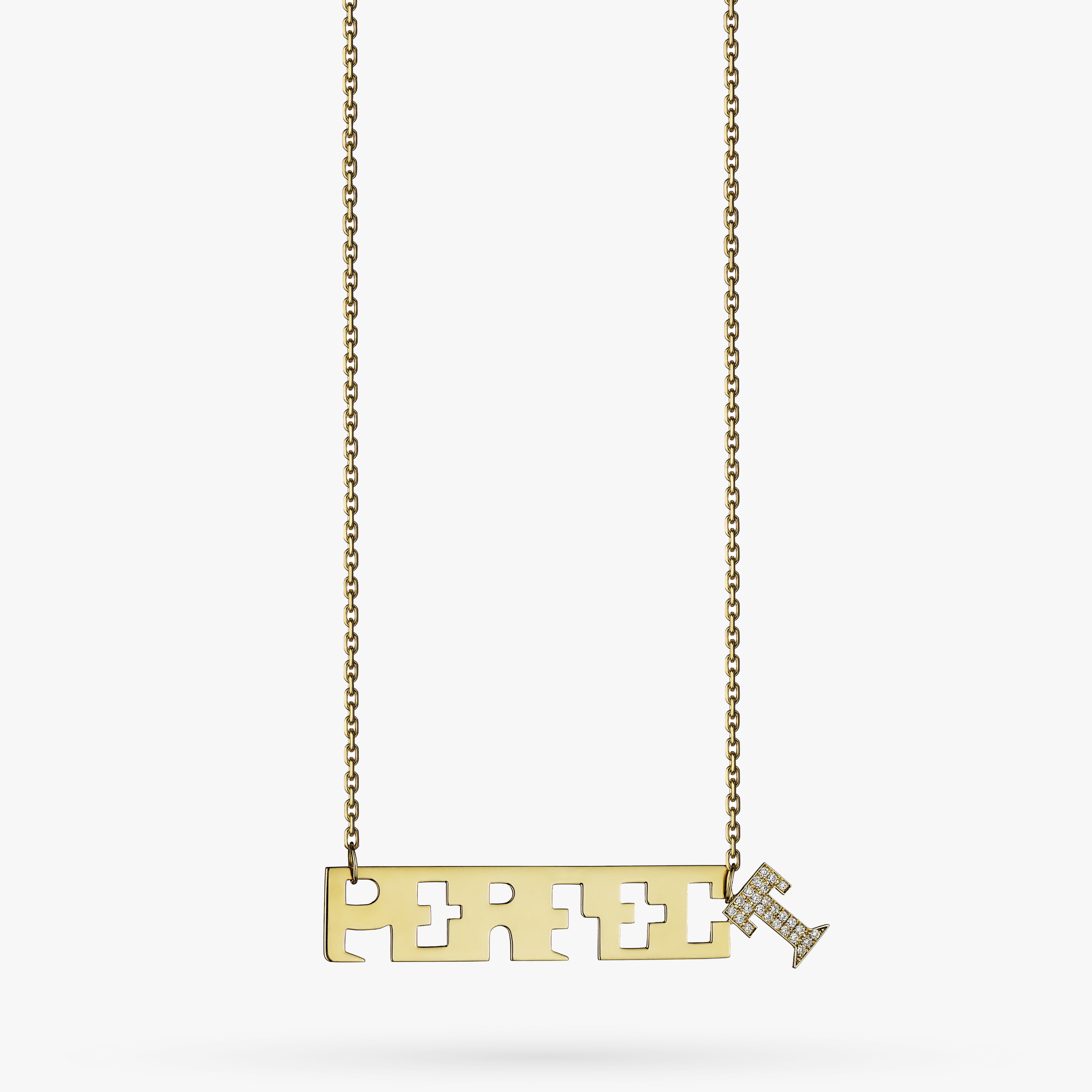 P.E.R.F.E.C.T necklace with diamond T