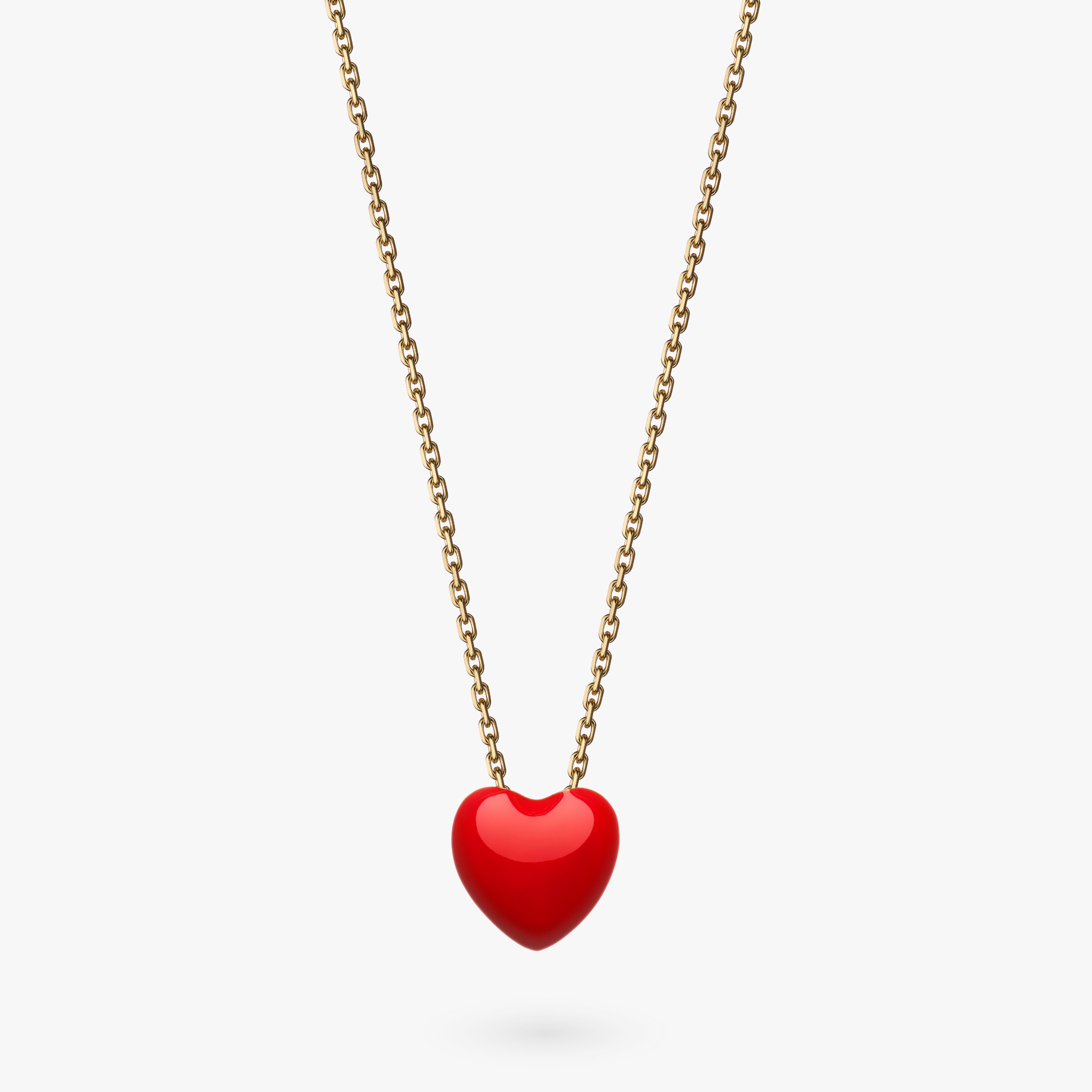 Small red heart necklace