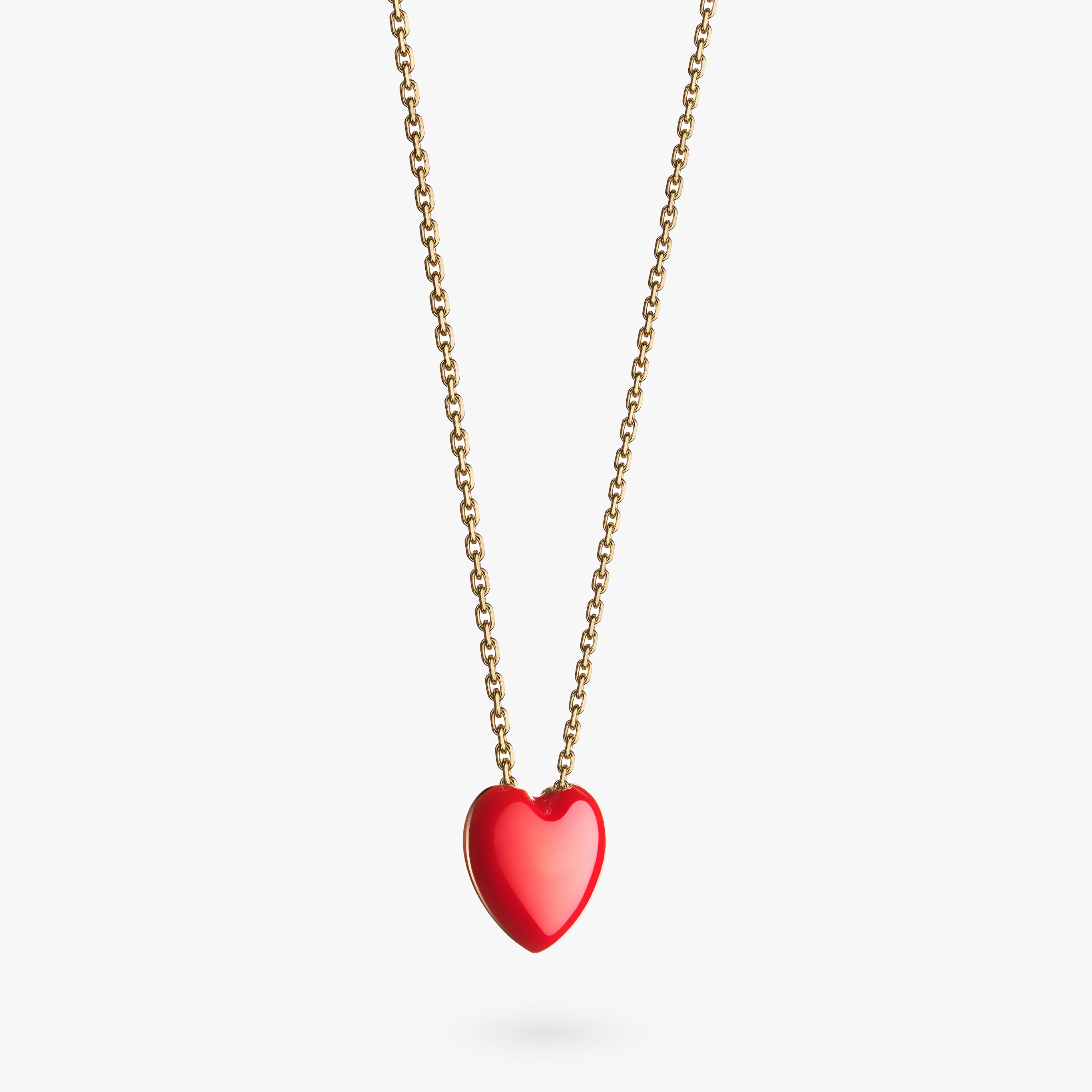 Small red heart necklace