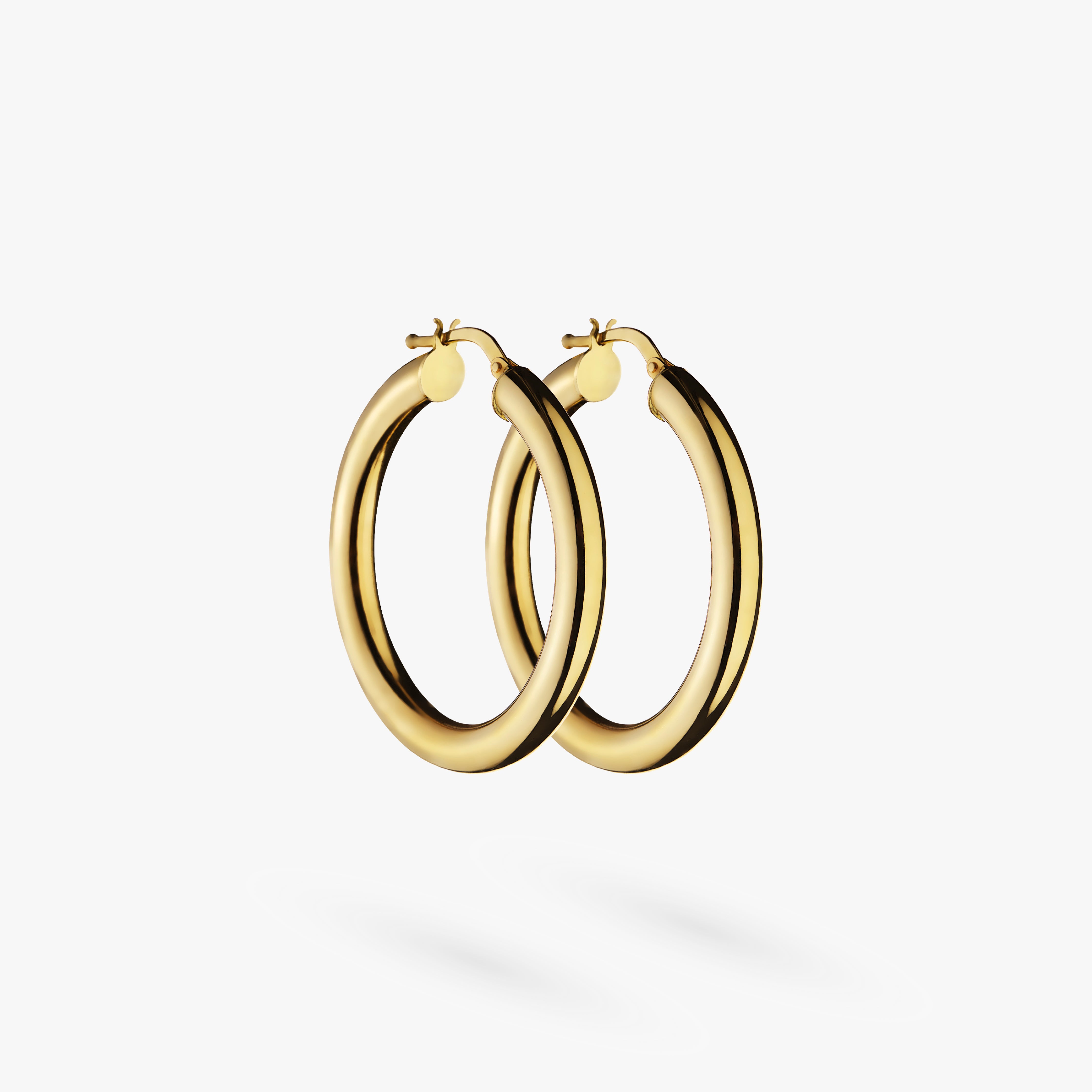 Gold Creoll Medium Hoop Earrings