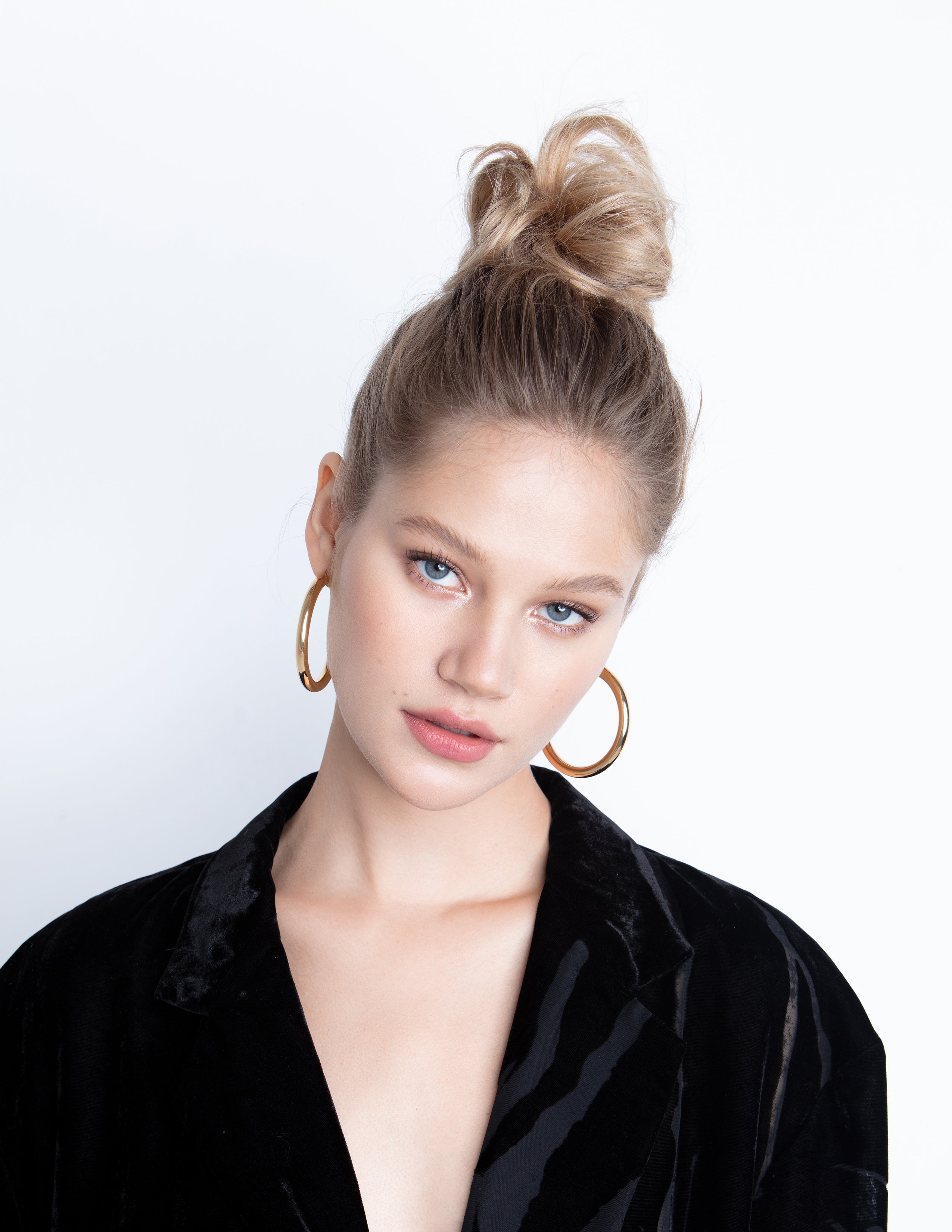 Gold Creoll Jumbo Hoop Earrings