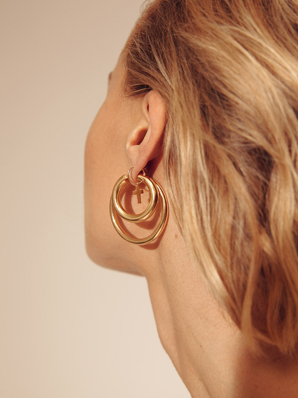 Yellow Gold Cuff Earrings