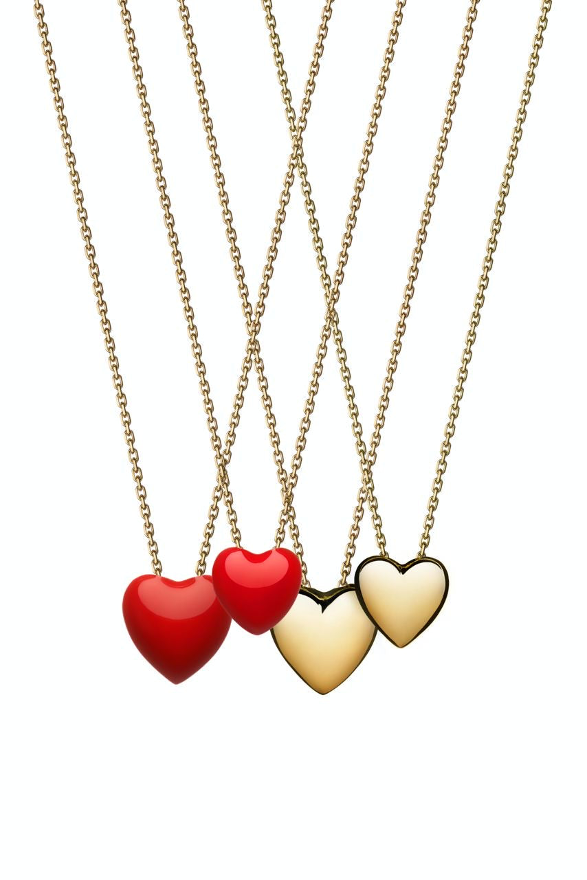 Big gold heart necklace