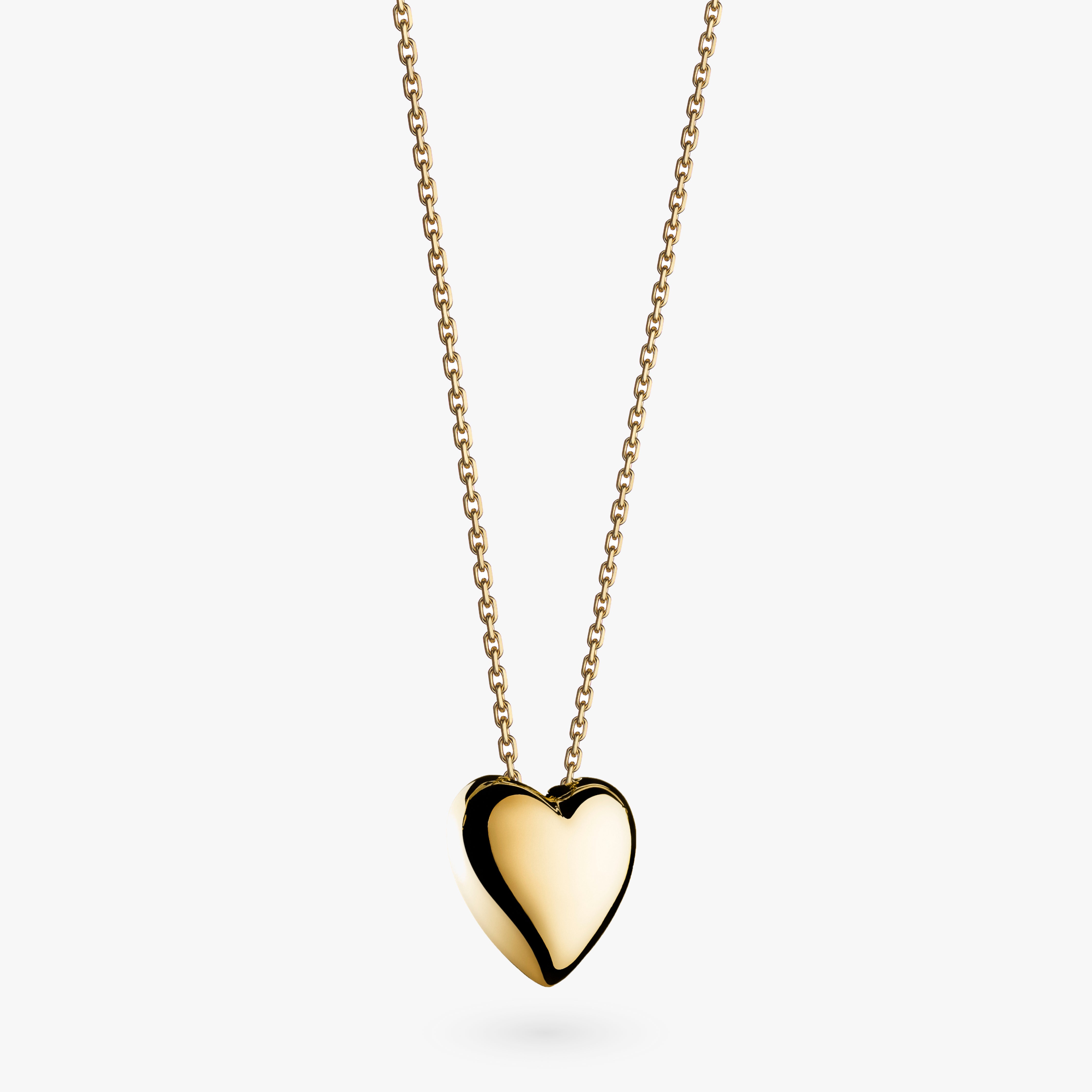 Big gold heart necklace