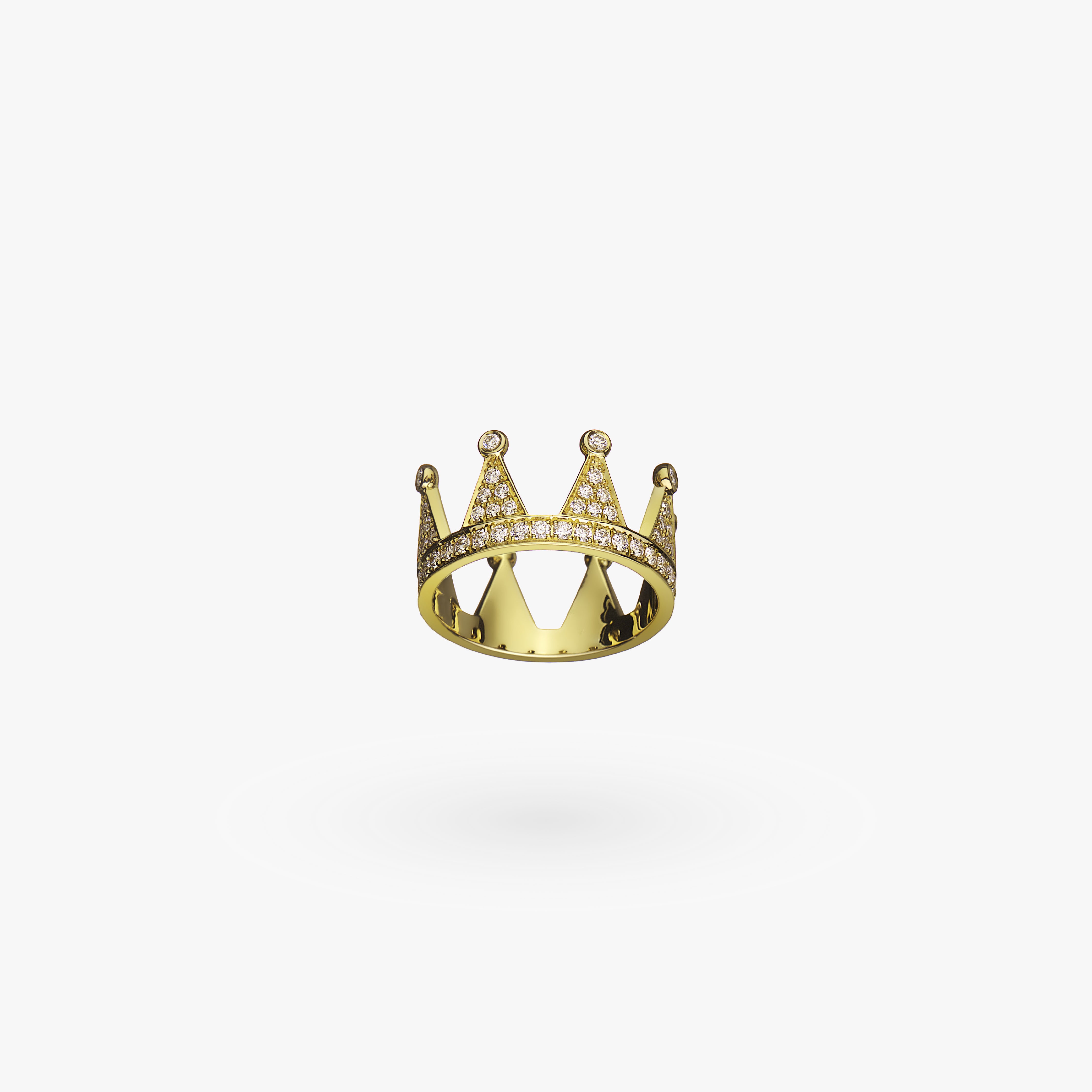 Gold Crown Diamond Ring