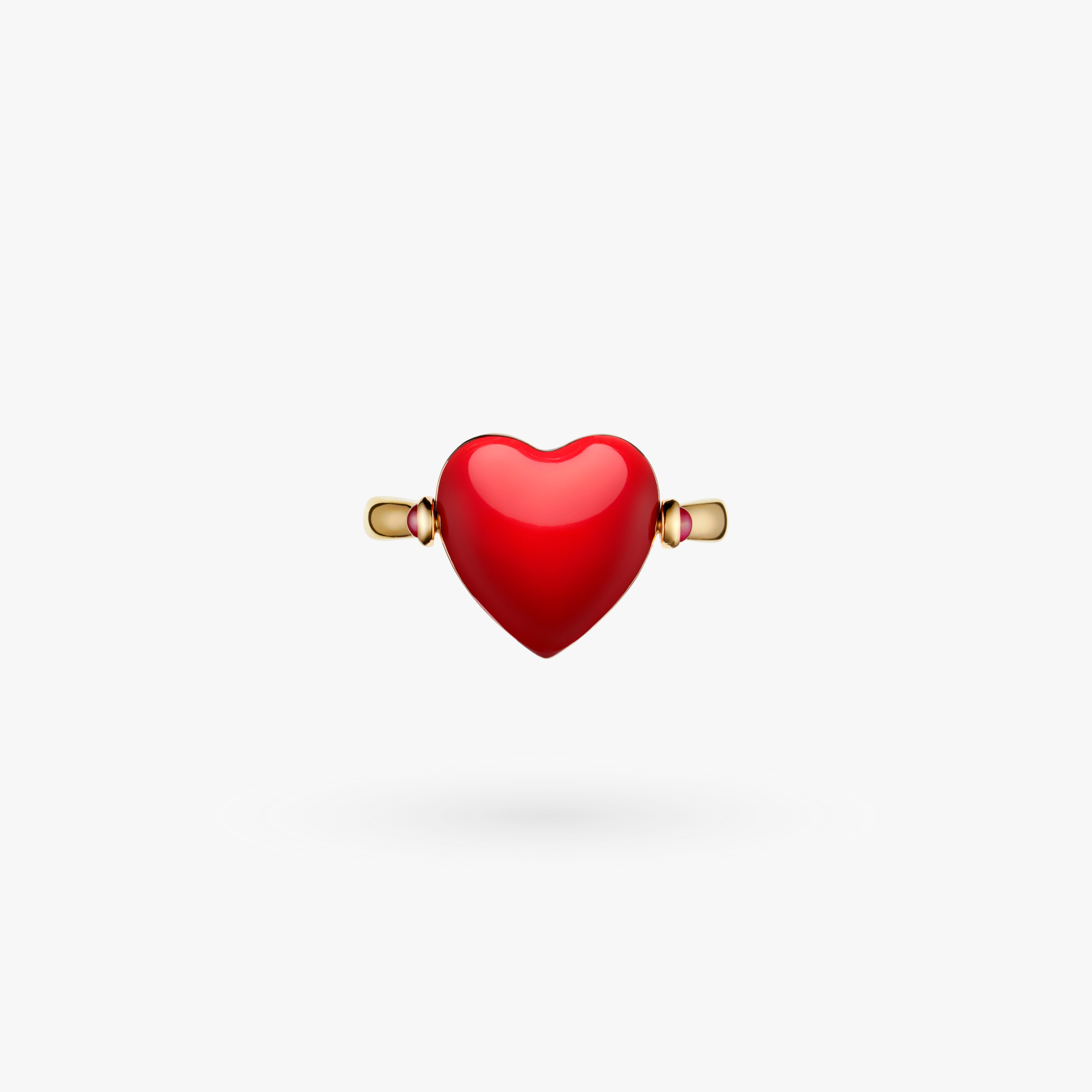 Red heart rotating ring