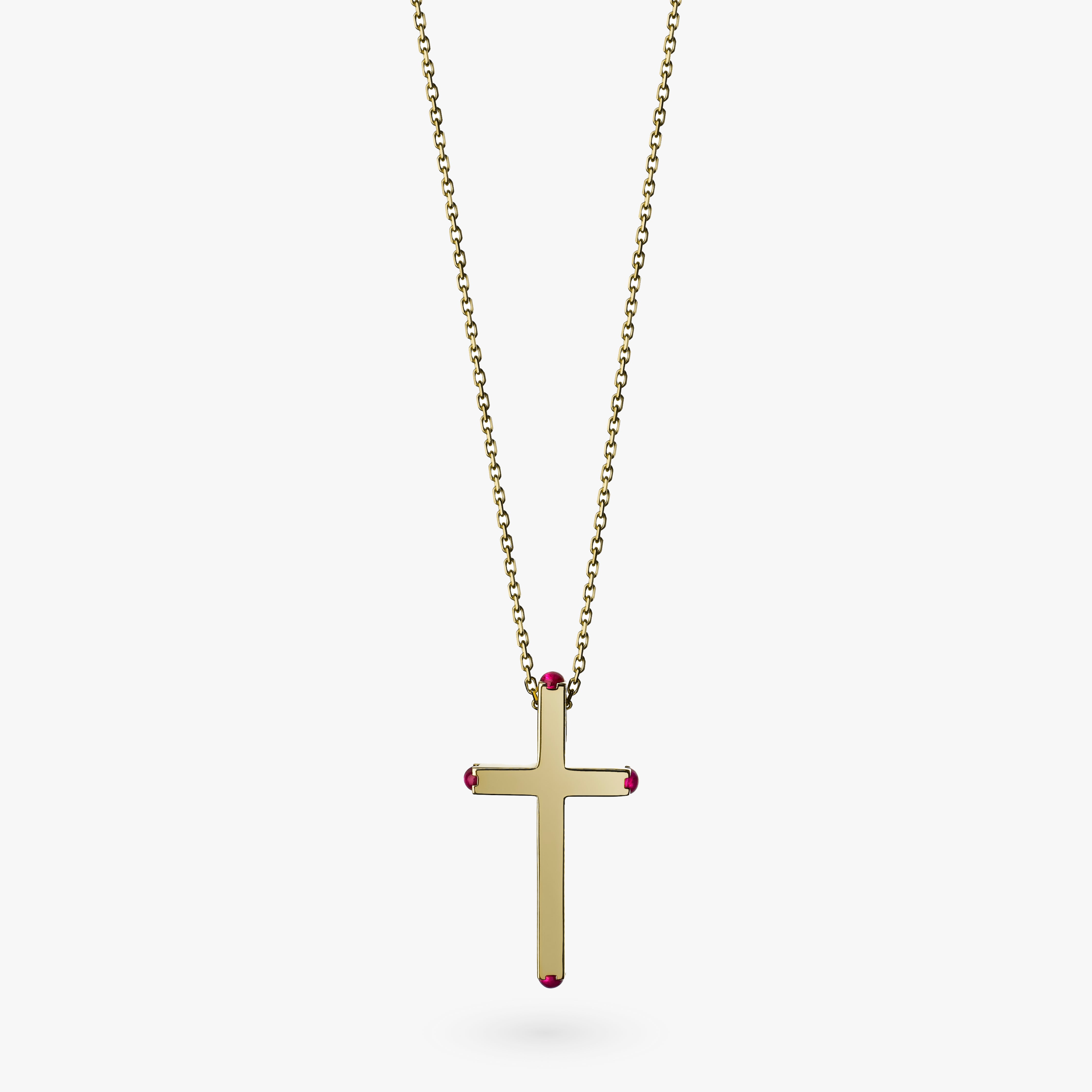 Gold Cross With Rubies