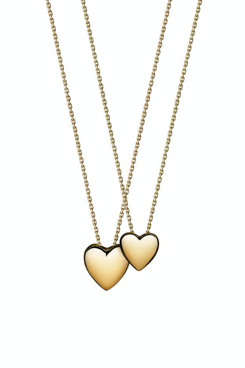 Big gold heart necklace
