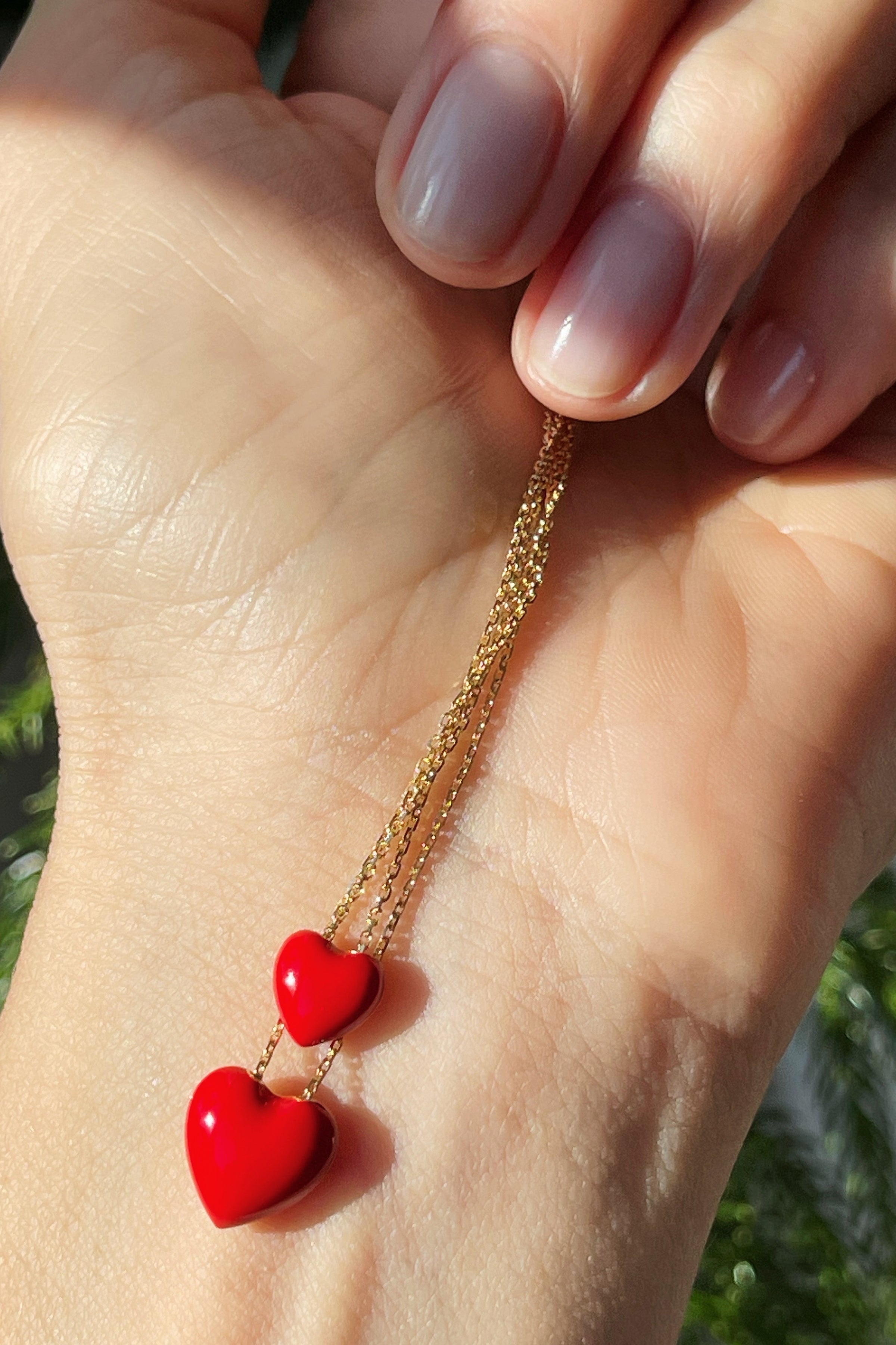 Big red heart necklace